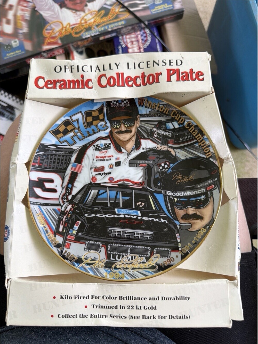 Vintage Dale Earnhardt 7 Time Winston Cup Champion 1994 Ceramic Collector Plate